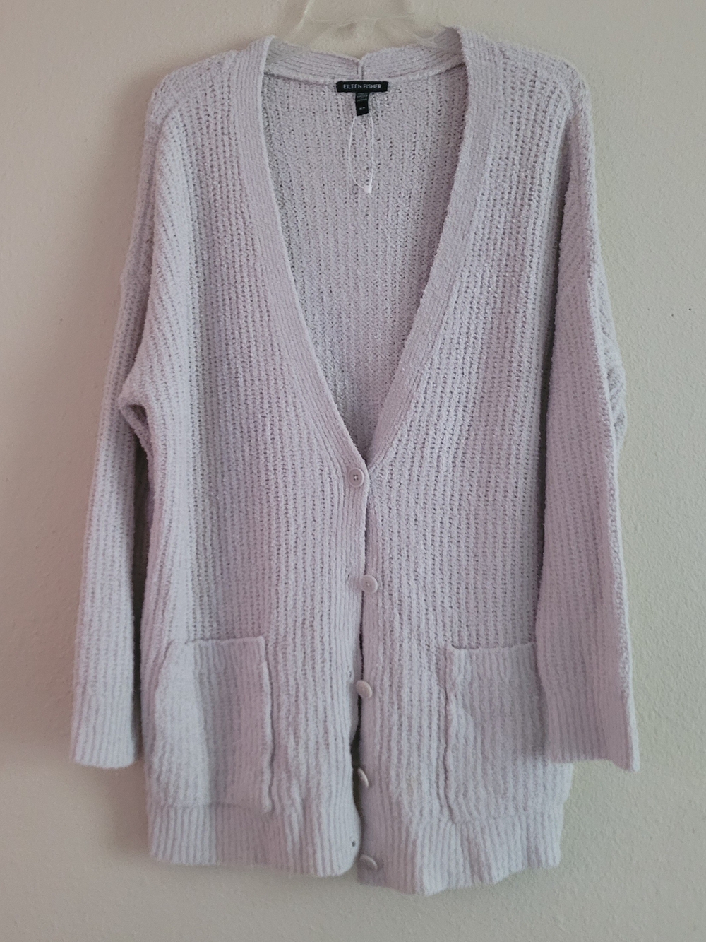 Eileen Fisher Vneck Button Front Cardigan